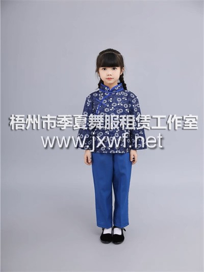 RT049儿童王二小农民演出服红军八路游击队英雄雨来村姑舞台情景剧表演