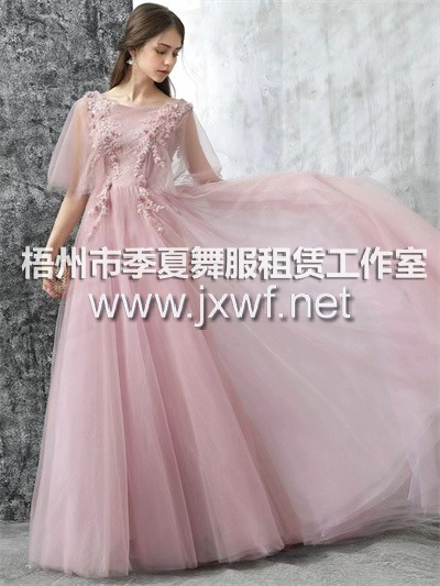 L2008粉色晚礼服伴娘高端宴会气质高端轻奢小众年会礼服裙高级感成日会成人礼主持人晚宴