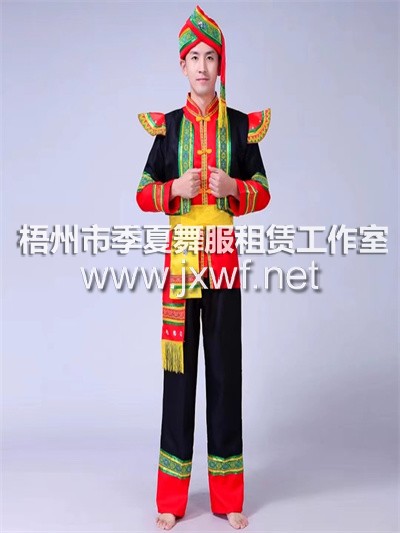 M1005少数民族服装男士演出服彝族白族土家族苗族瑶族侗族广西壮族服饰M1005