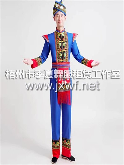 M1006少数民族服装男士演出服彝族白族土家族苗族瑶族侗族广西壮族服饰M1006