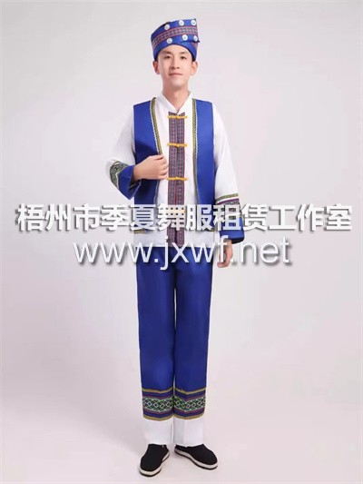 M1008少数民族服装男士演出服彝族白族土家族苗族瑶族侗族广西壮族服饰M1008