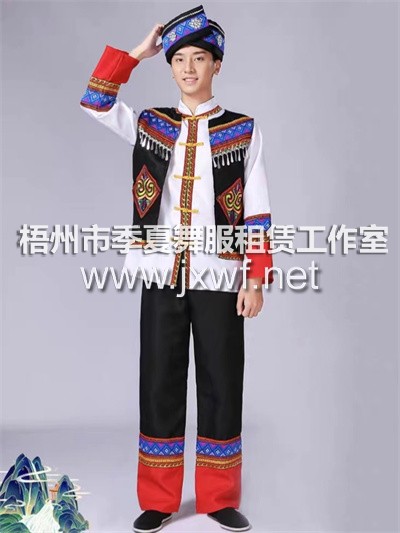 M1009少数民族服装男士演出服彝族白族土家族苗族瑶族侗族广西壮族服饰M1009
