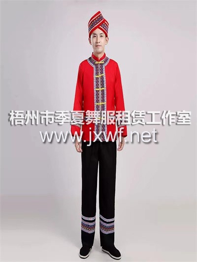 M1017少数民族服装男士演出服彝族白族土家族苗族瑶族侗族广西壮族服饰M1017