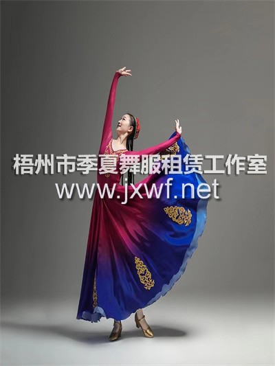 M2012新疆维吾尔族服装女成人哈萨克舞蹈演出服民族服装少数民族演出服M2012