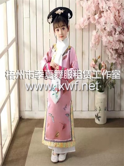 RT008儿童还珠格格服装古装表演服宫廷公主清朝旗袍女童影楼摄影演出服RT008