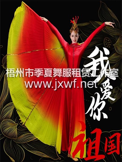W2011新款现代舞祖国颂舞蹈服男女群舞歌唱中国红色开场舞歌伴舞台服装