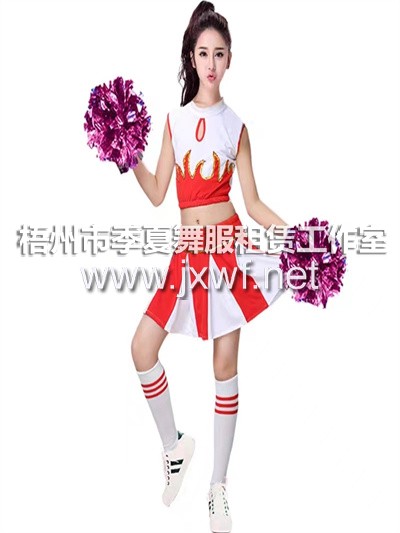 W2021新款啦啦操啦啦队足球宝贝中学生体操健美操演出表演服女套装