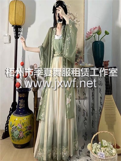 G2027百里茗卿原创【绿箩】汉服女宋制印花长干寺齐腰百褶裙日常春夏