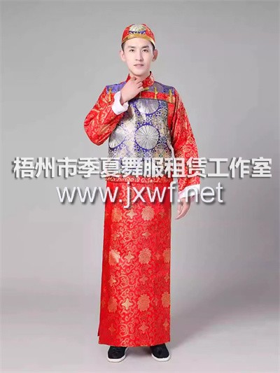 XP009古装清朝贝勒阿哥服装成人地主少爷王爷员外年会话剧舞台演出服装