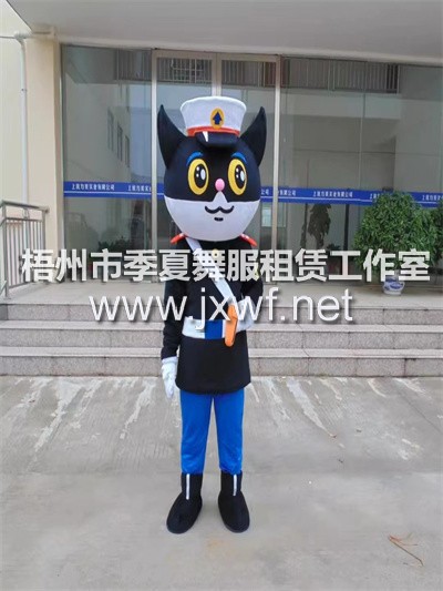 RO006黑猫人偶服装动漫人物六一款行走玩偶服一只耳老鼠成人表演道具服