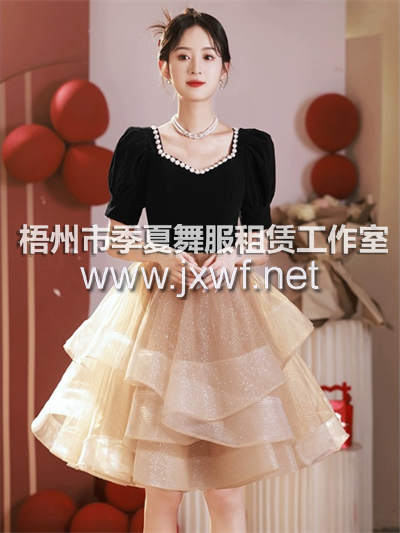 L2058冬季结婚礼服小个子便装丝绒回门订婚连衣裙女短款黑黄色礼服