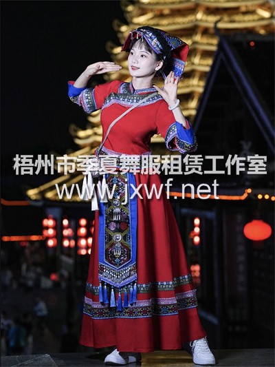 M2038彝族服装女新款四川凉山少数民族服饰布依族侗族火把节舞蹈演出服