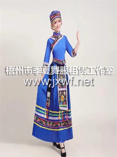 M2048苗族女少数民族刺绣服装彝族壮族土家族舞蹈表演服苗族服装