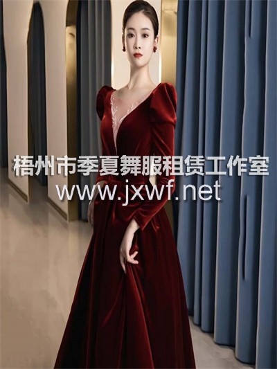 L2067敬酒服新娘新款冬季长袖丝绒酒红色结婚礼服